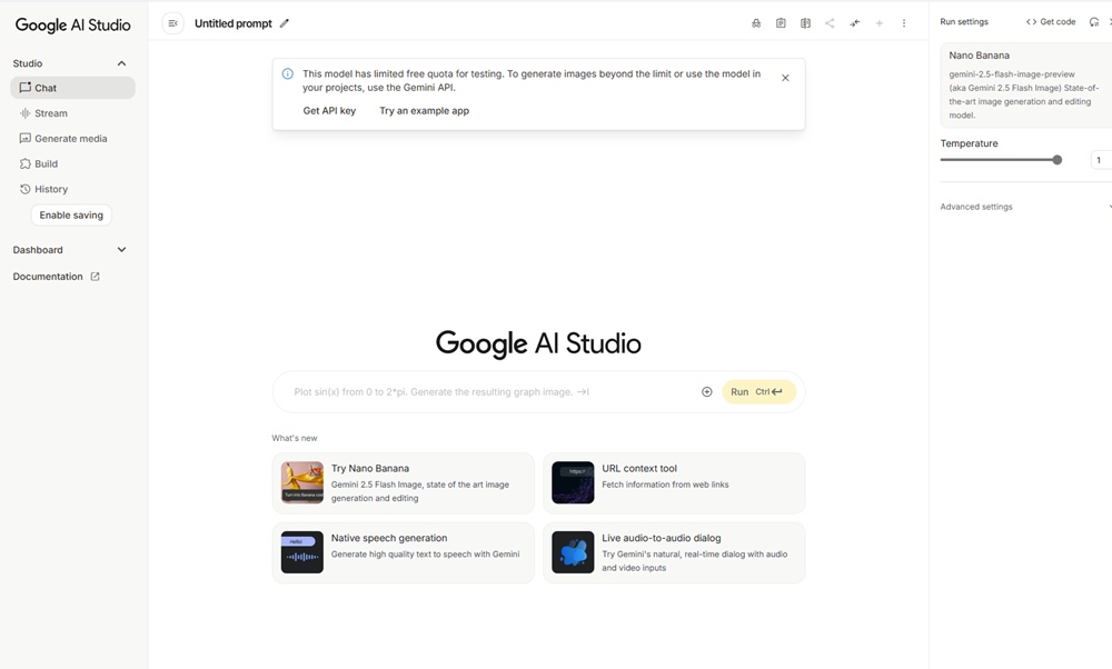 google ai studio
